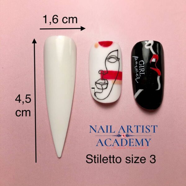 Tip stiletto bianco size3