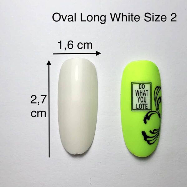 Tip ovali long bianche size 2