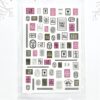 stickers plates stripes rosa