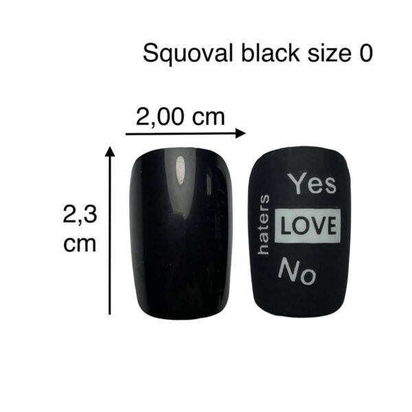 tip squoval nero size 0