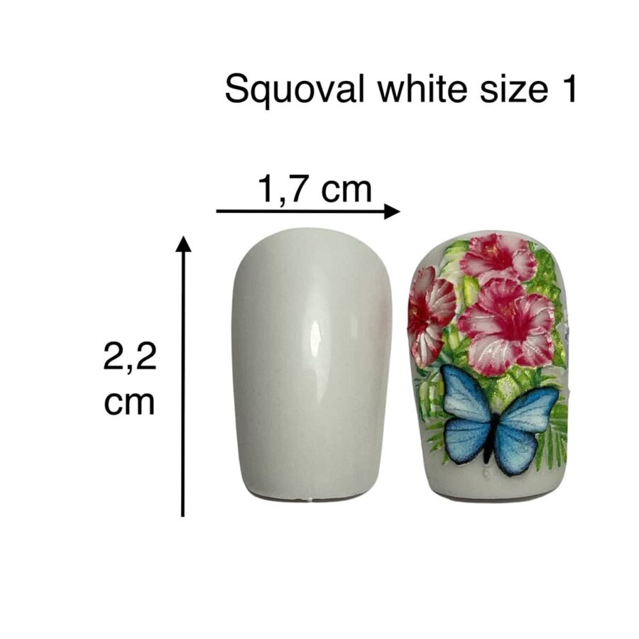 tip squoval bianco size 1