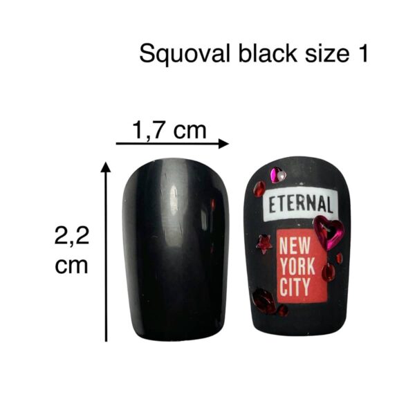 tip squoval nero size 1