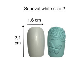 tip squoval bianco size 2