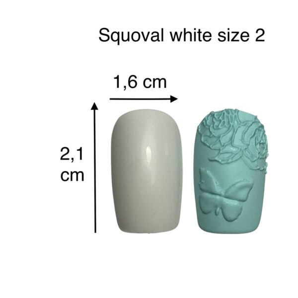 tip squoval bianco size 2