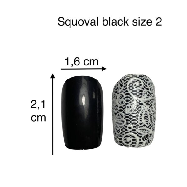 tip squoval nero size 2