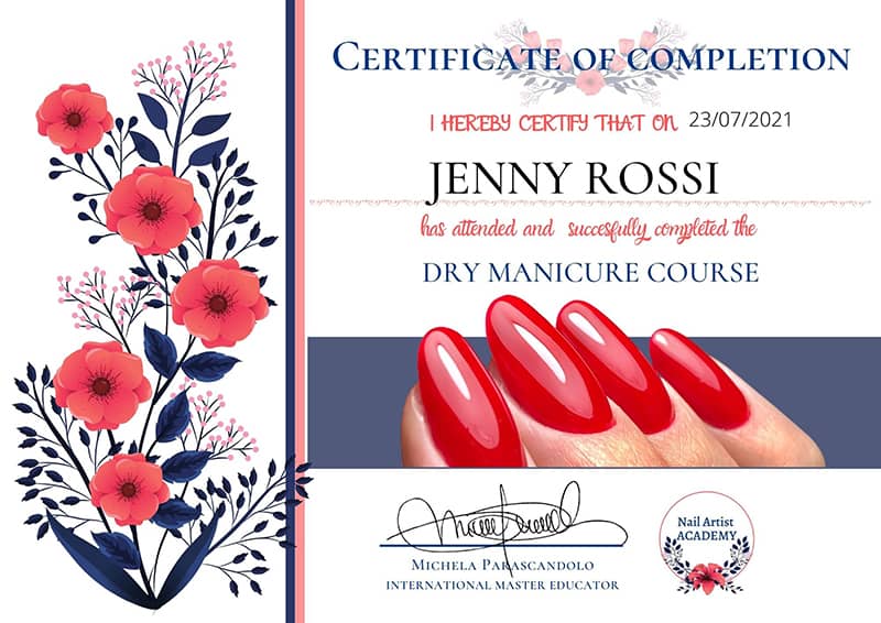 dry manicure diploma