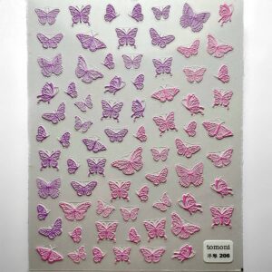 stickers farfalle 5D rosa