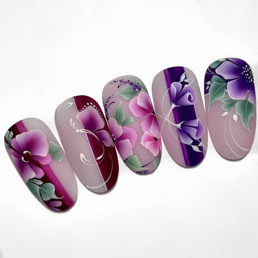 corso one stroke nail art