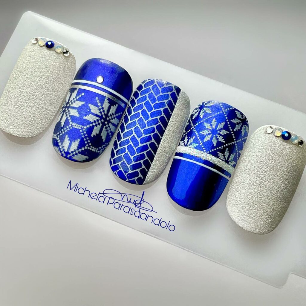 stamping natale nail art