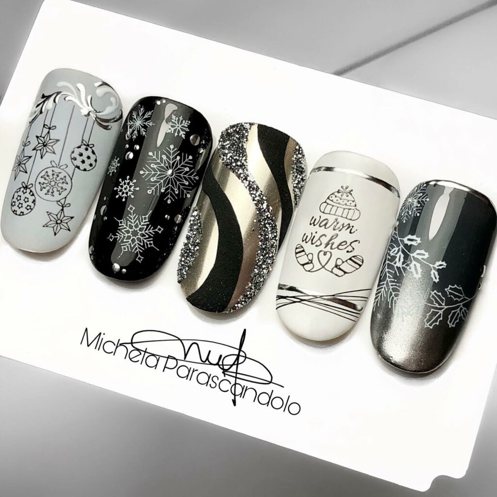 stamping natale unghie