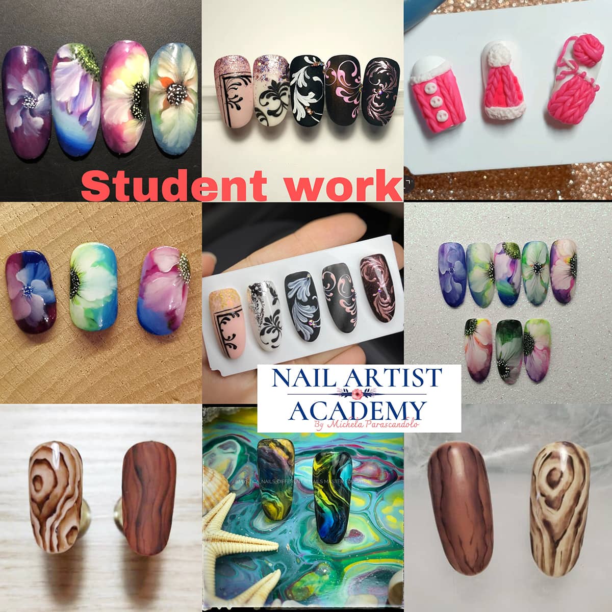 student work nail art