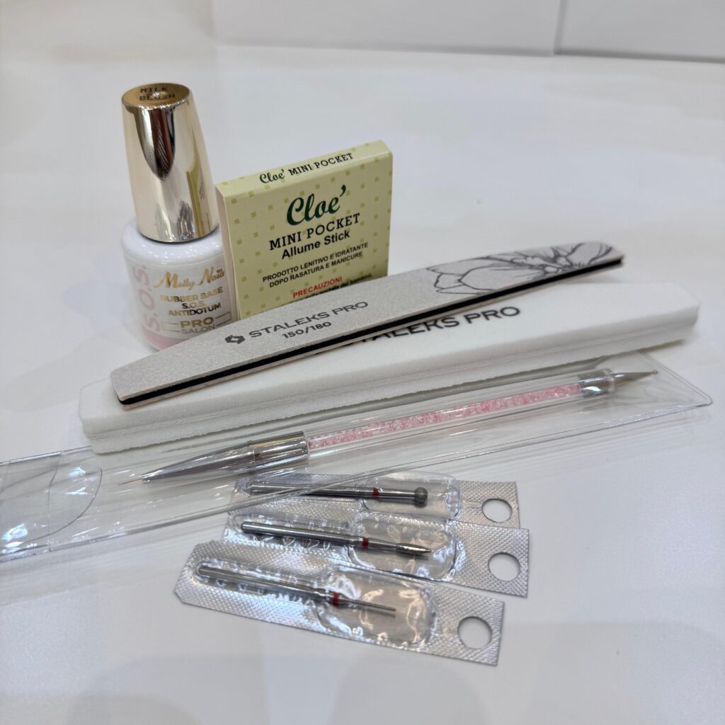 kit prodotti corso dry manicure semipermanente