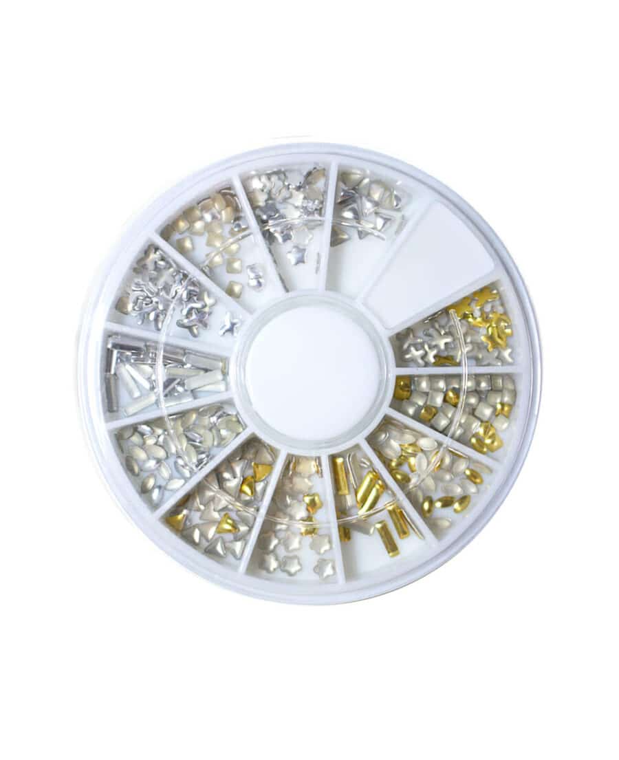 Ruota con Decorazioni Oro Argento Mix unghie