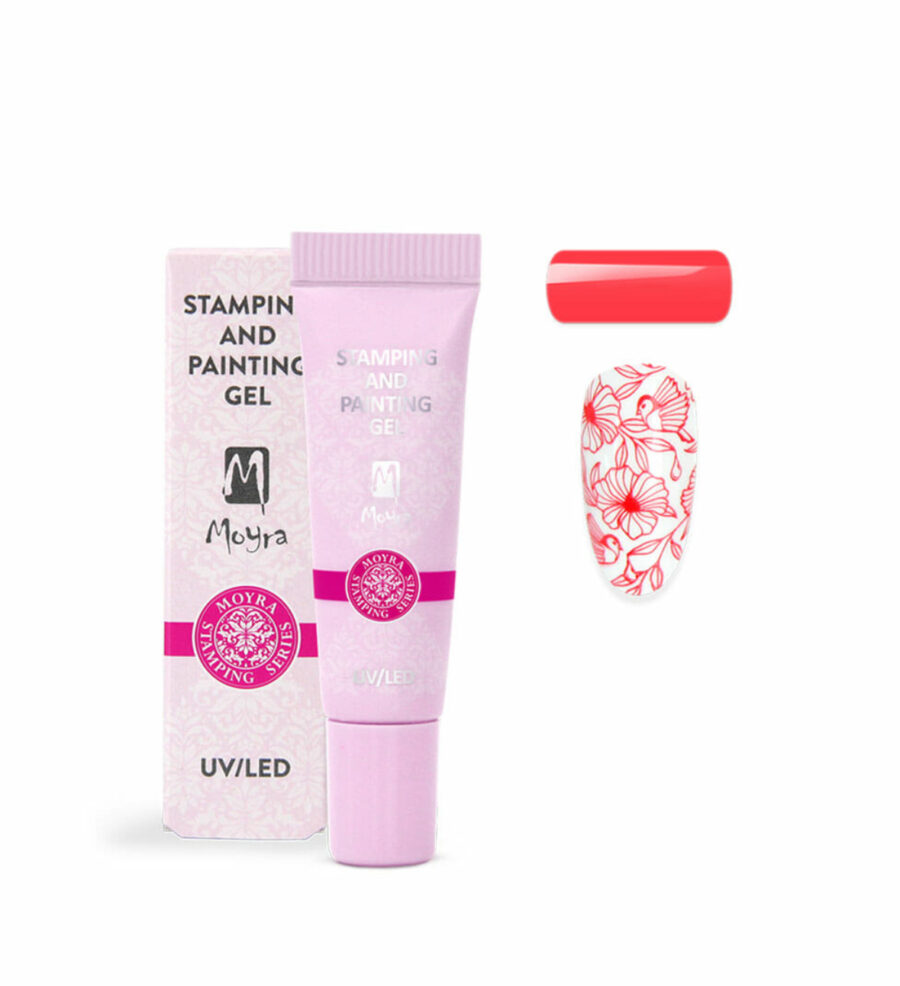 gel painting rosso neon