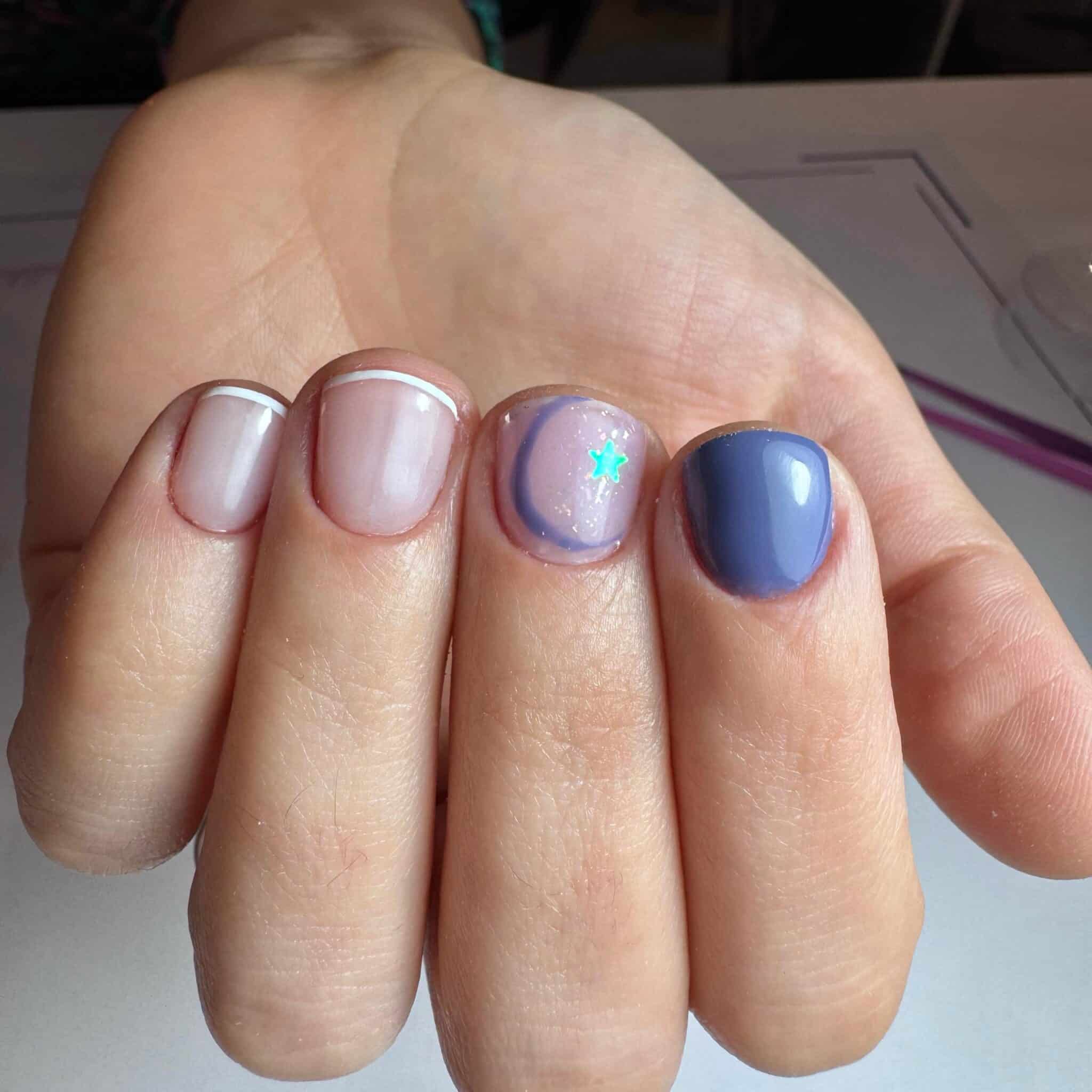 student work dry manicure