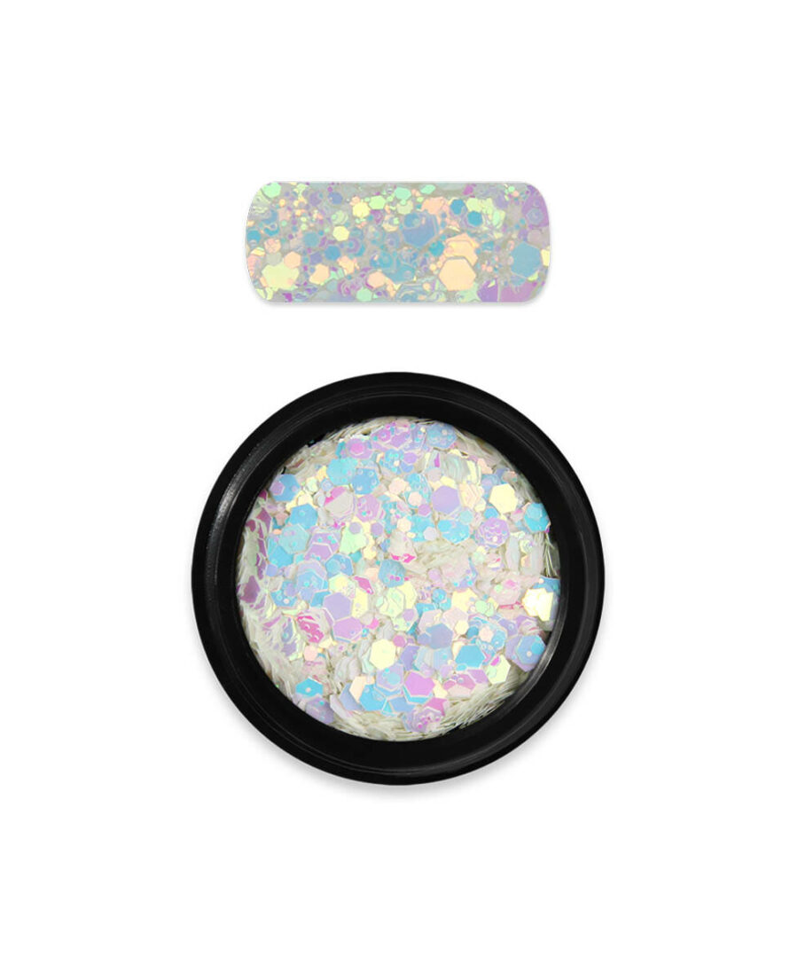 Holo Glitter Chameleon White