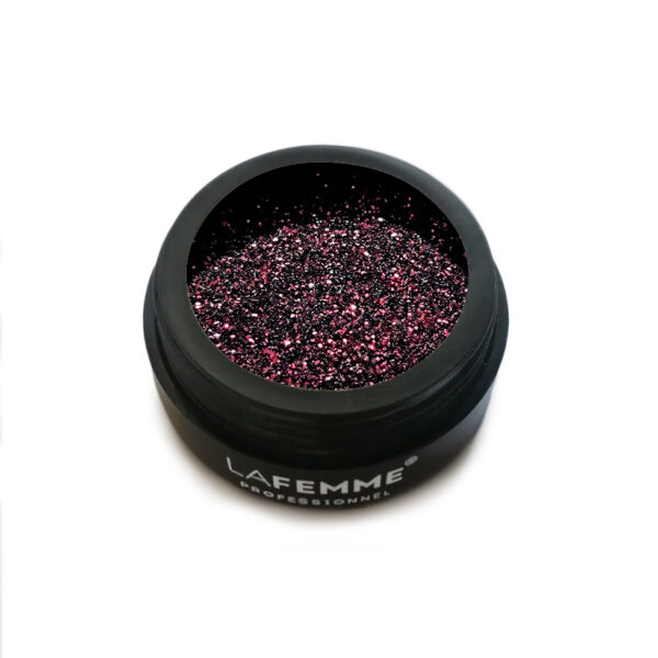 glitter bicolor rosso e nero per nailart