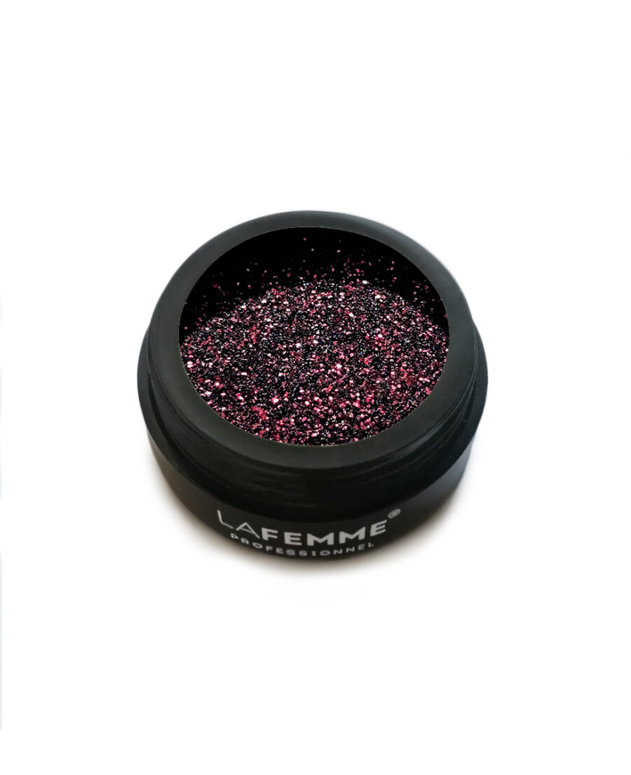 glitter bicolor rosso e nero per nailart