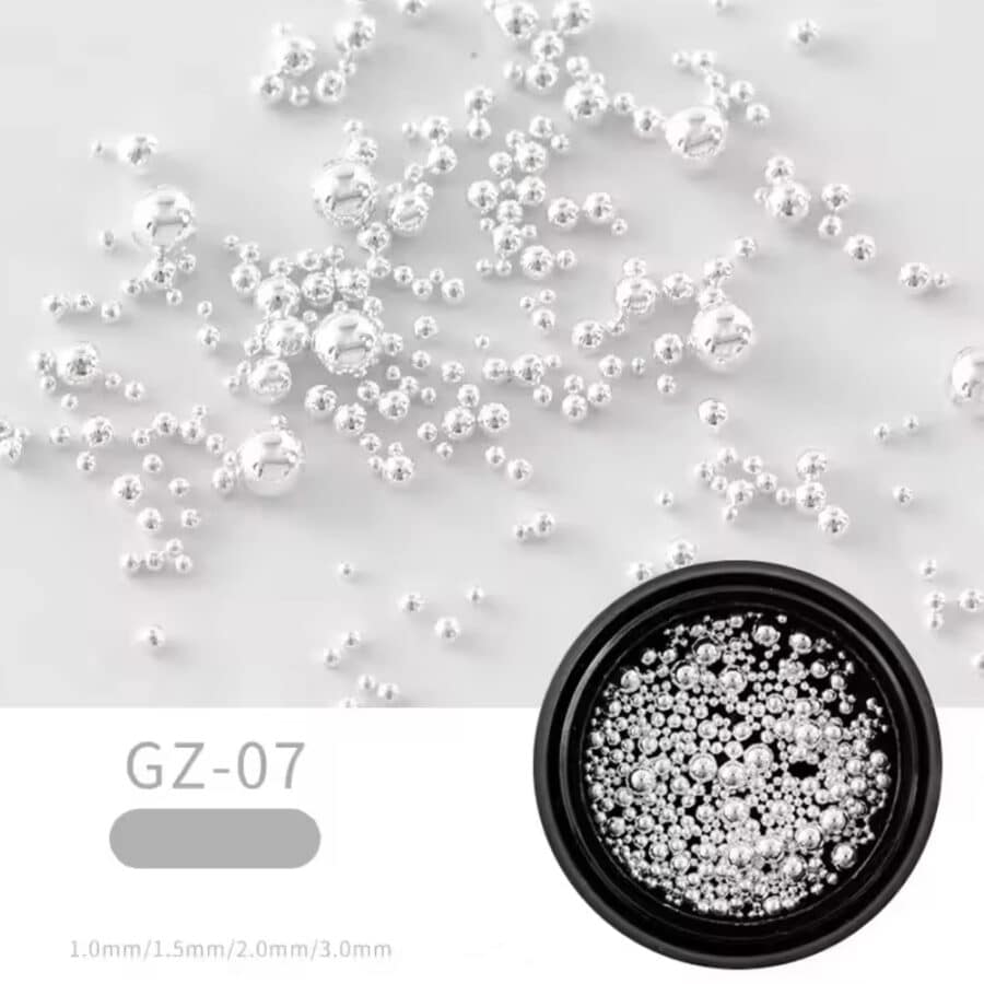 microperle argento dimensioni miste