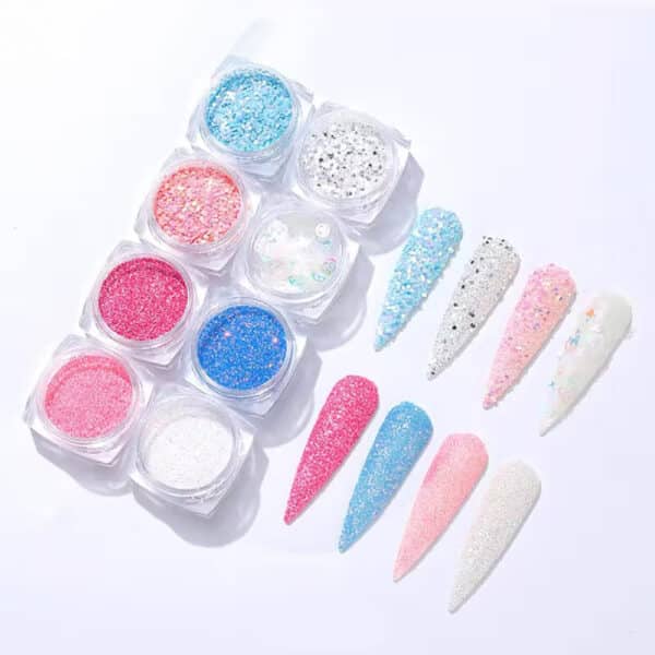 mix set 8 glitter paillettes