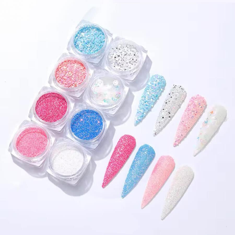 mix set 8 glitter paillettes