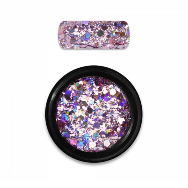 polvere pigmento olografico rosa per nail art unghie
