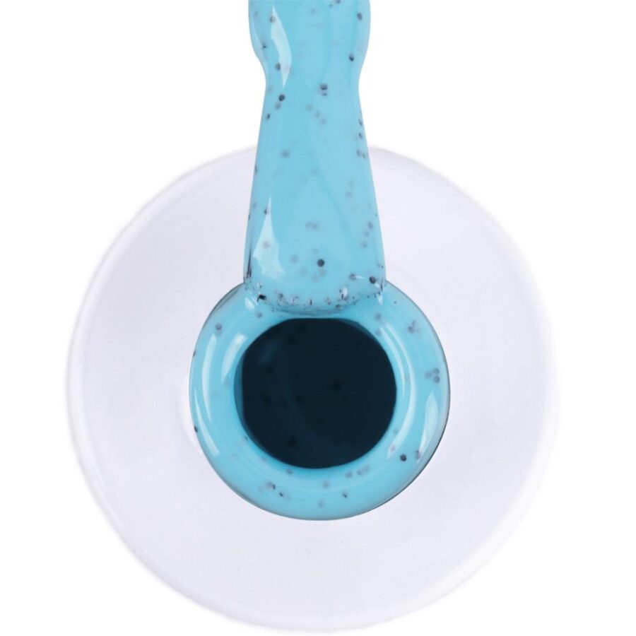 smalto semipermanente azzurro con puntini neri