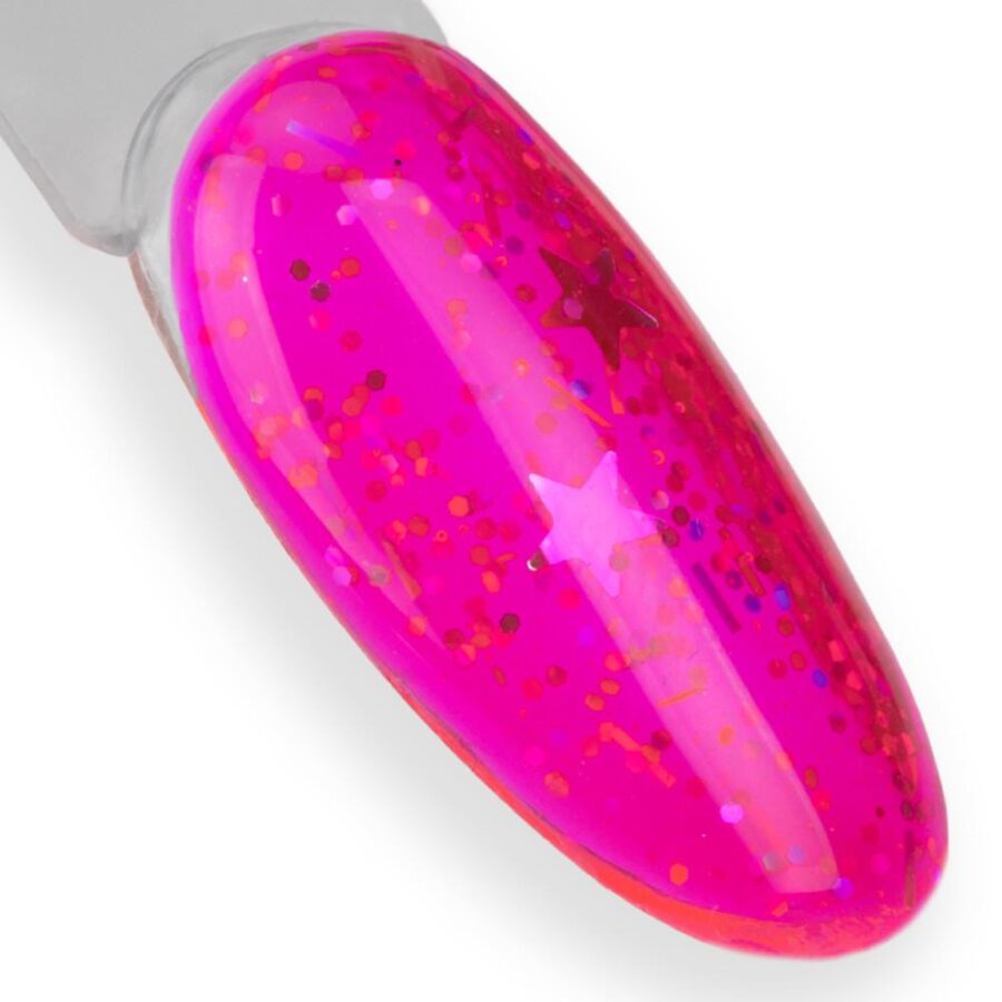 smalto semipermanente ntn fucsia neon paillettes