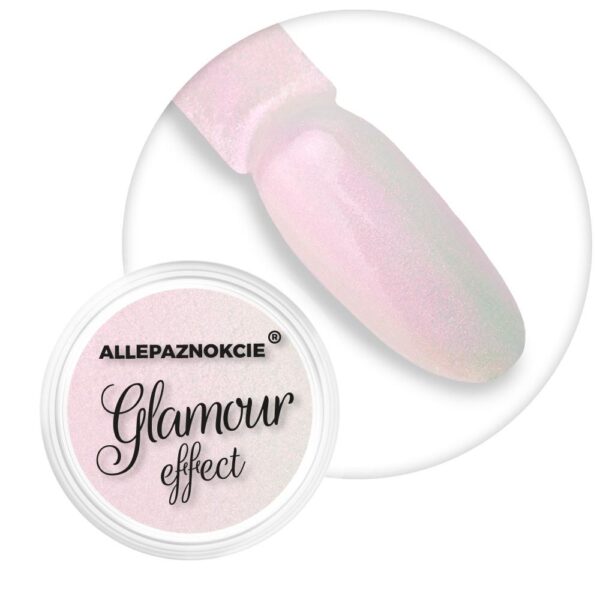polvere aurora rosa glamour effect unghie