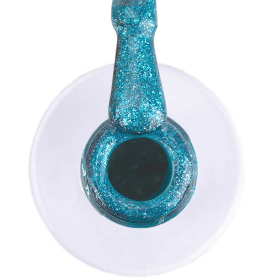 smalto semipermanente azzurro con glitter