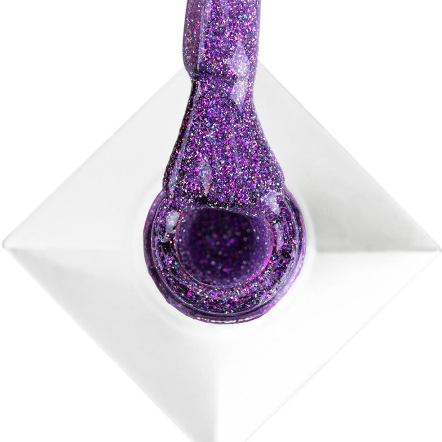 smalto semipermanente lilla glitter 682