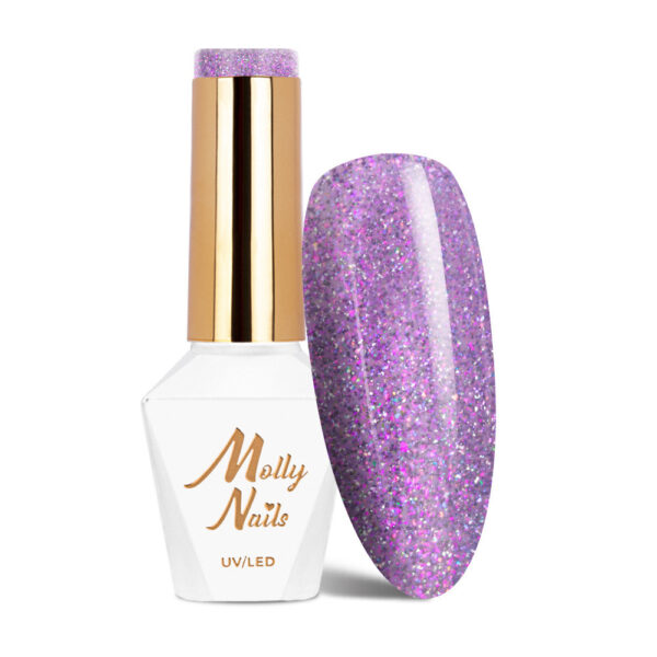 smalto semipermanente lilla glitter 682