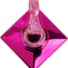 smalto semipermanente rosa con flakes