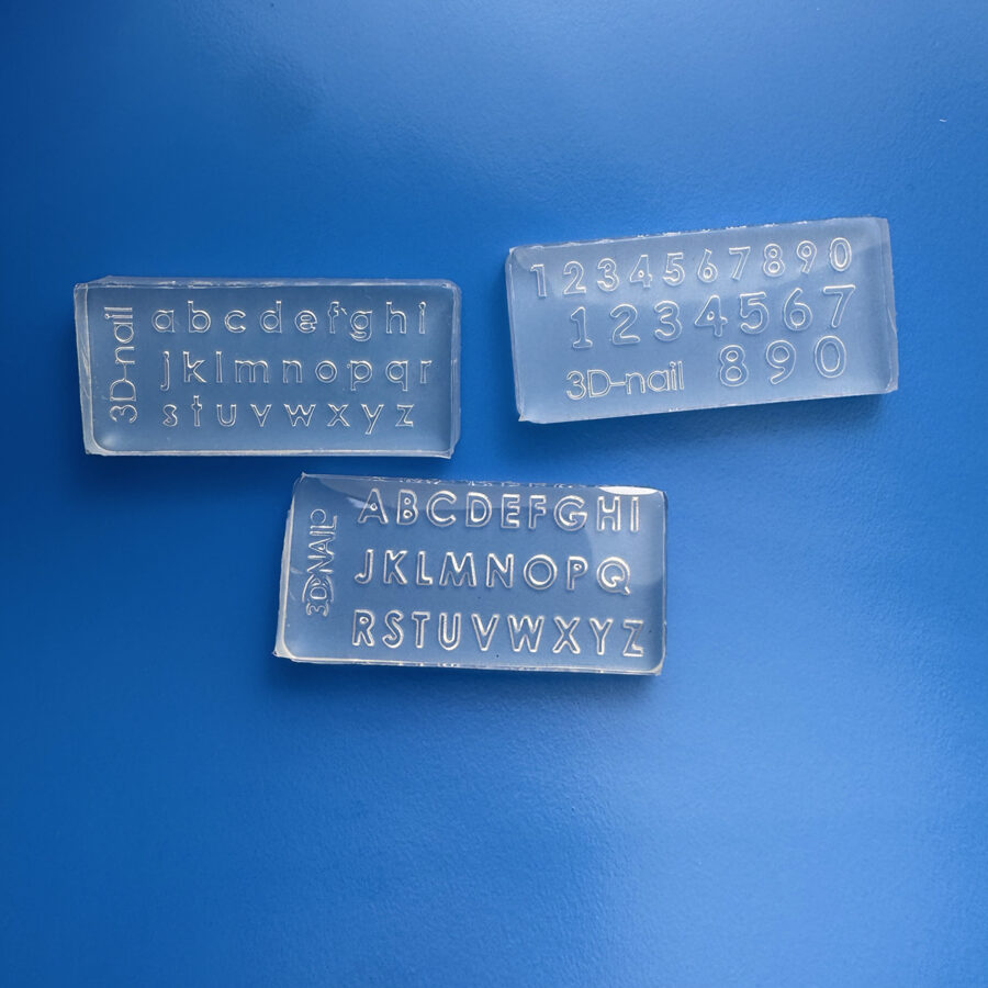 stampo silicone unghie nail art lettere numeri