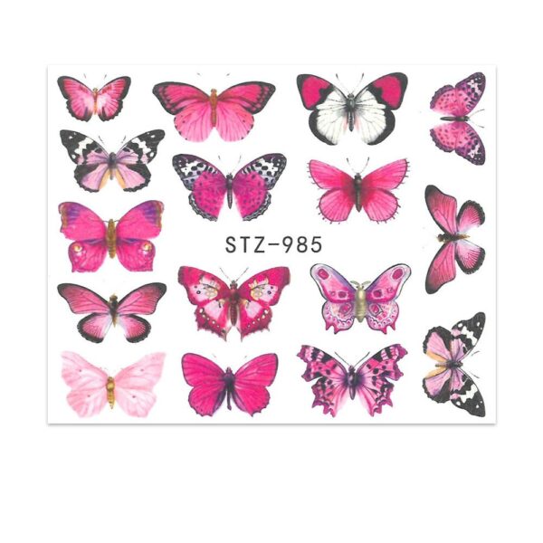 waterdecal farfalle rosa stz-985