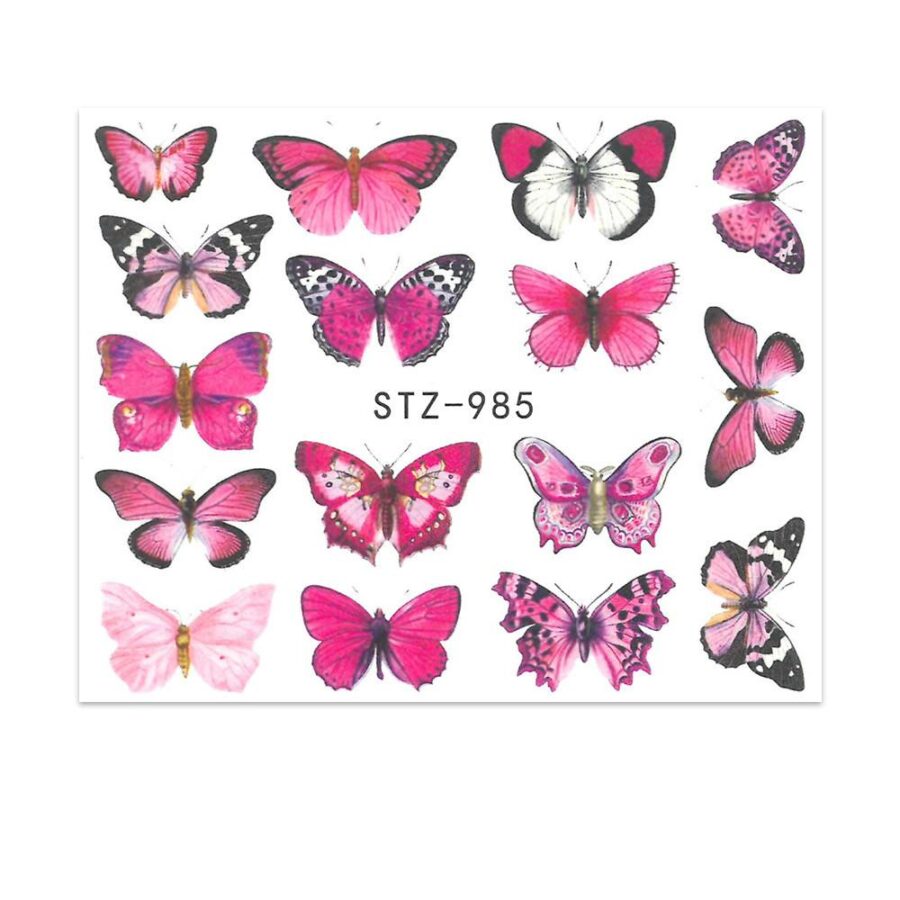 waterdecal farfalle rosa stz-985