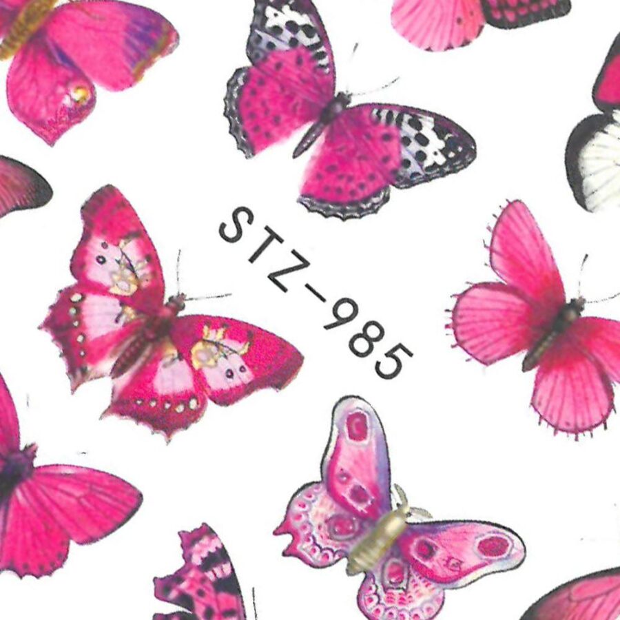 waterdecal farfalle rosa stz-985