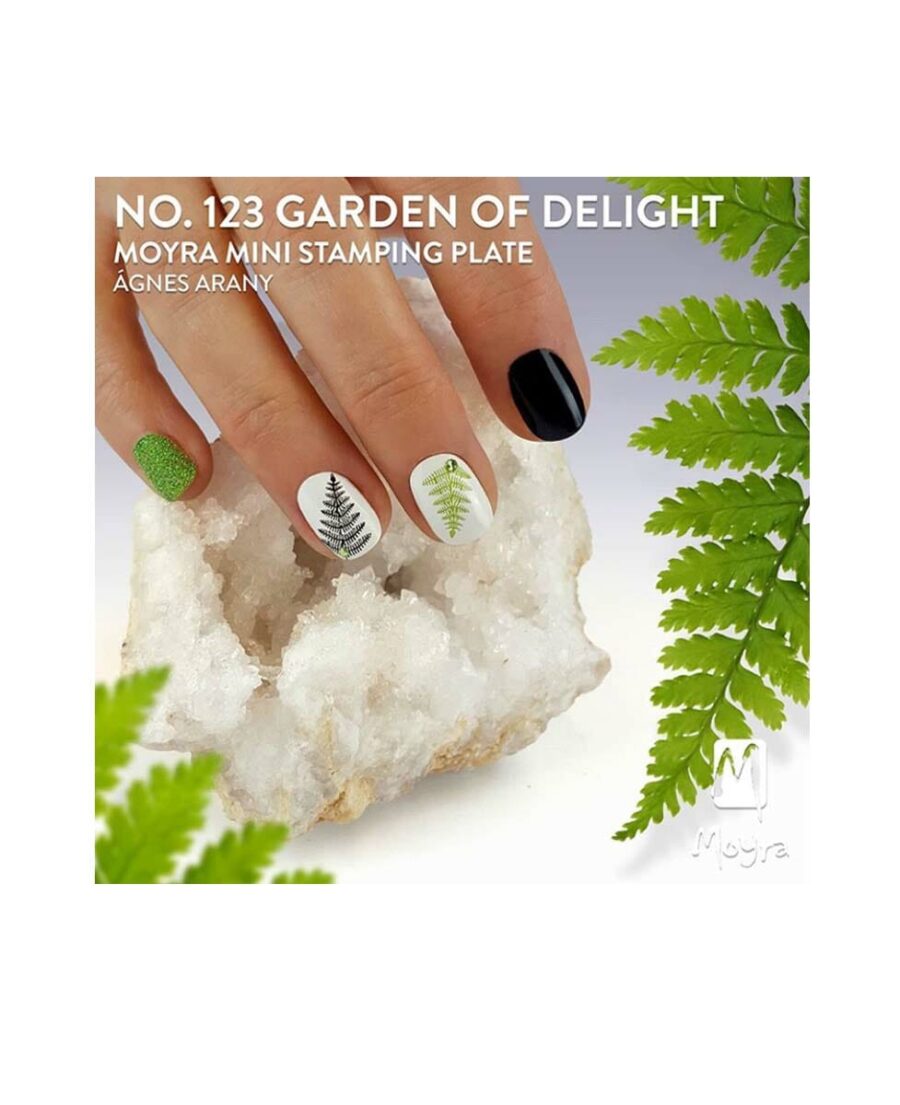 Mini Piastra Stamping Unghie Moyra 123 Cactus Fiori Foglie