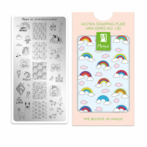 mini piastra stamping unghie unicorno 120