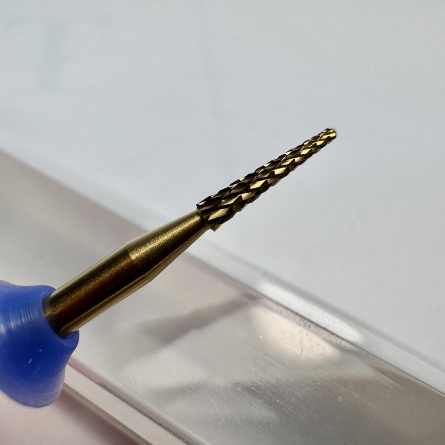 punta fresa carbide conica extra sottile