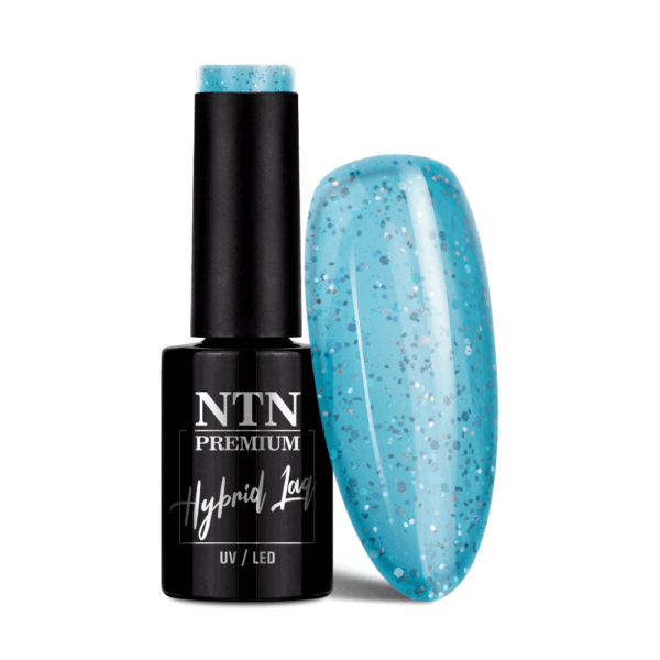 smalto semiperamente azzurro semitrasparente con glitter