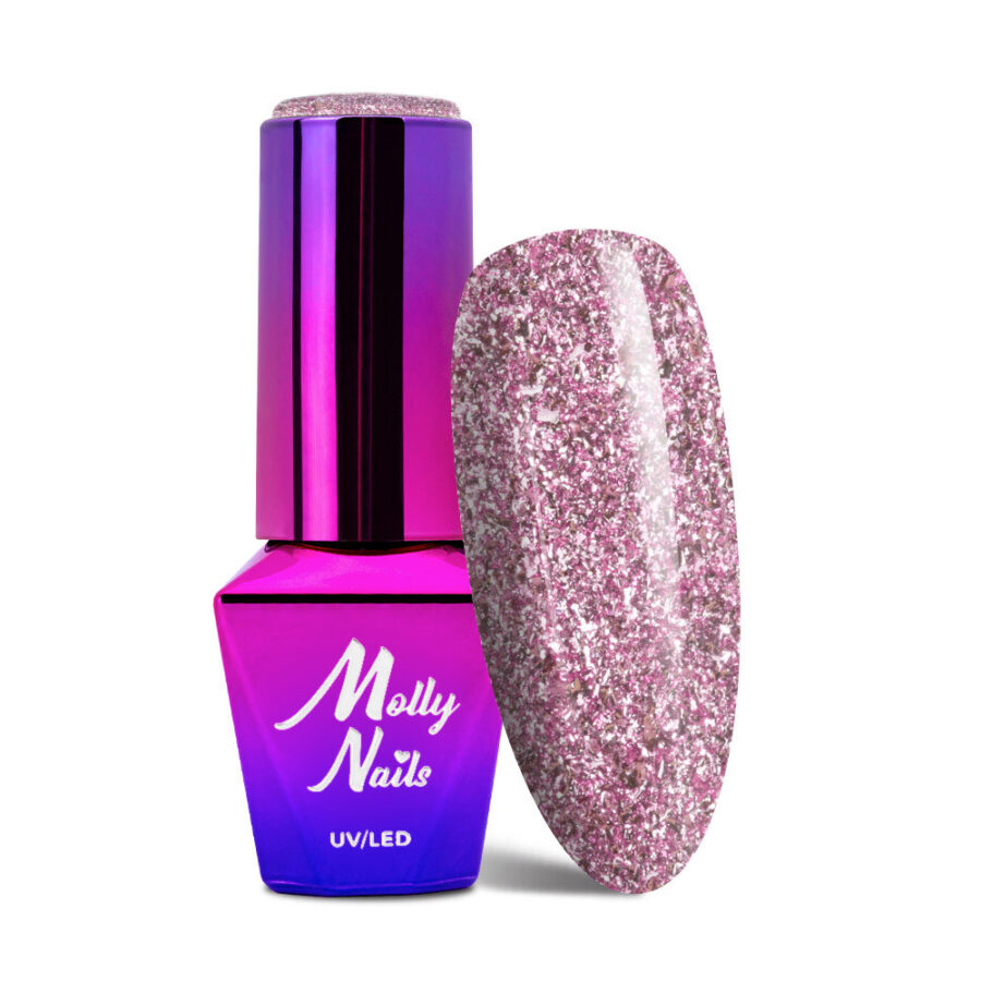 smalto semiperamente rosa chiaro con flakes
