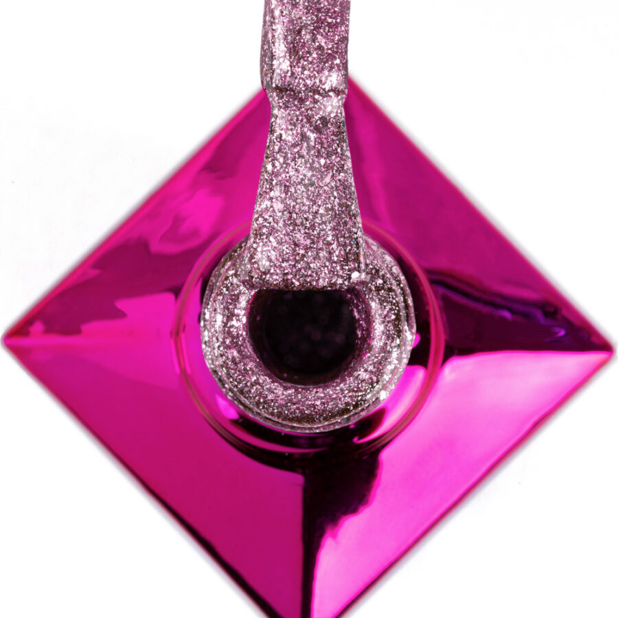 smalto semiperamente rosa chiaro con flakes