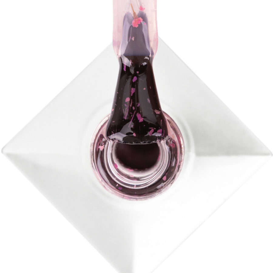 smalto semipermanente rosa con fiorellini