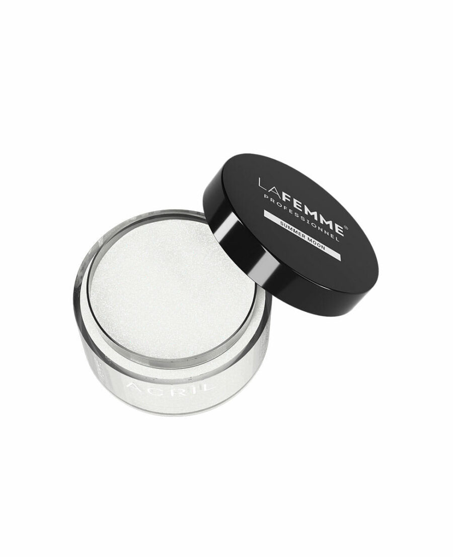 polvere acrilico per unghie bianco freddo con glitter