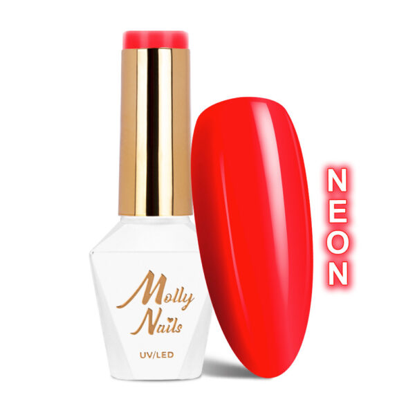 Smalto semipermanente unghie rosso corallo neon