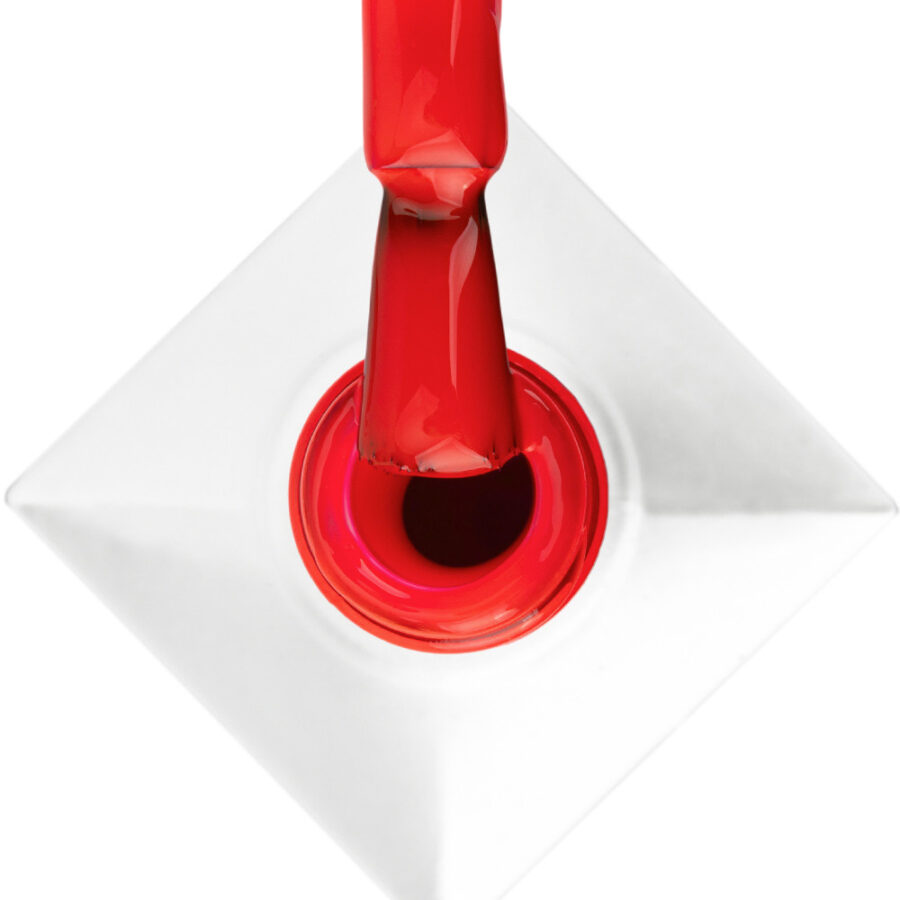 Smalto semipermanente unghie rosso corallo neon