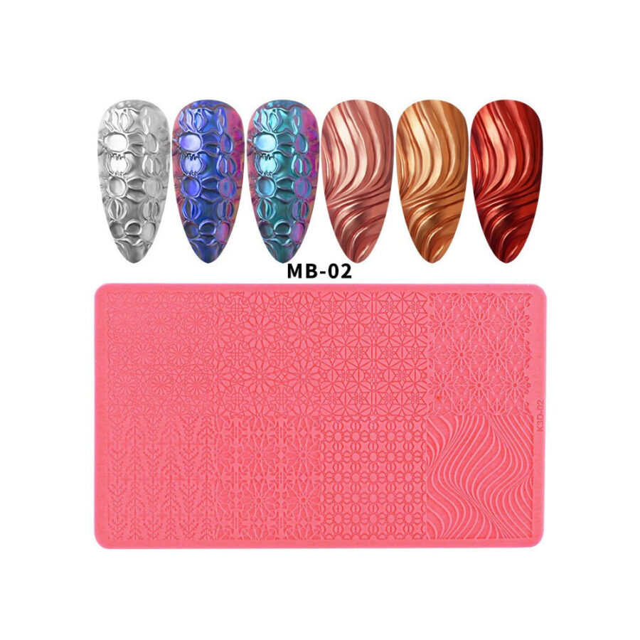 Stampo silicone rosa geometrico unghie