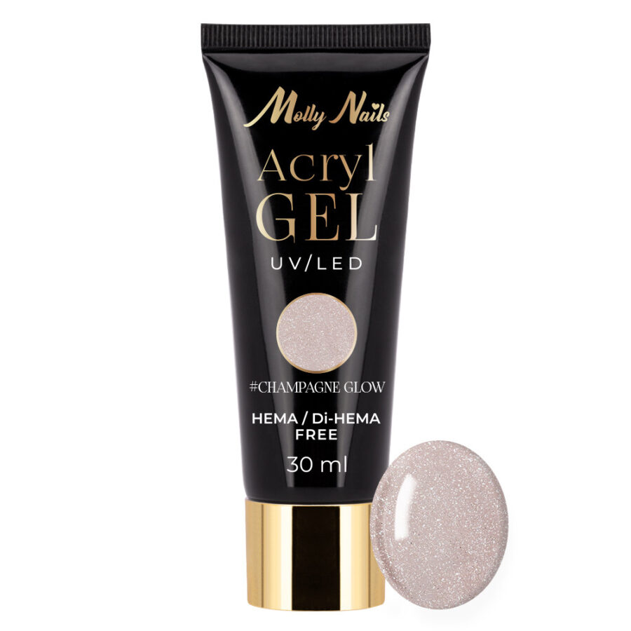 acrygel unghie beige glitterato