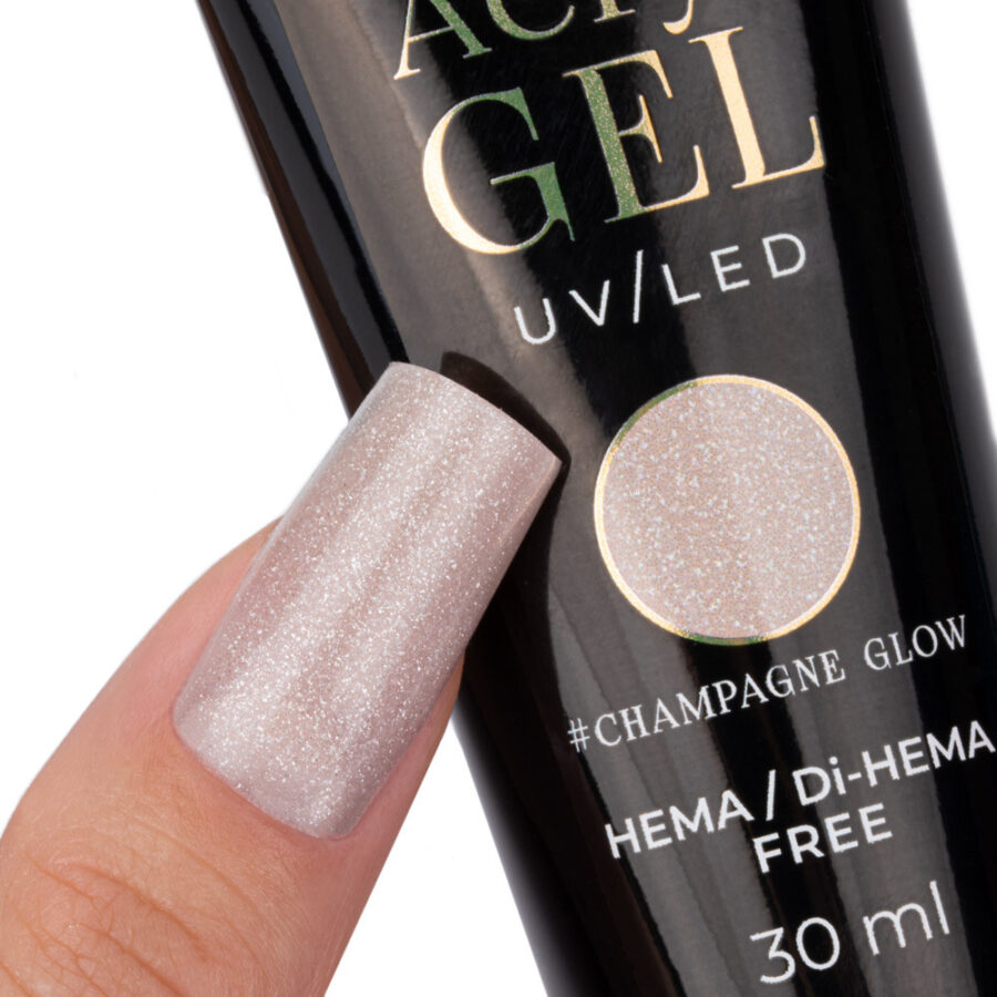 acrygel unghie beige glitterato